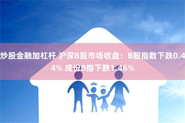 炒股金融加杠杆 沪深B股市场收盘：B股指数下跌0.44% 成份B指下跌1.46%