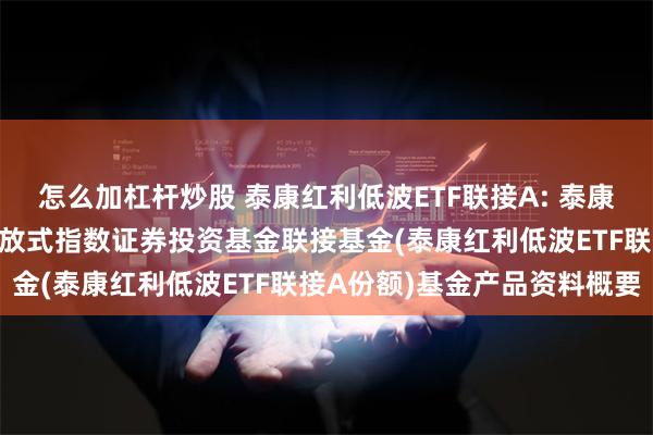 怎么加杠杆炒股 泰康红利低波ETF联接A: 泰康中证红利低波动交易型开放式指数证券投资基金联接基金(泰康红利低波ETF联接A份额)基金产品资料概要