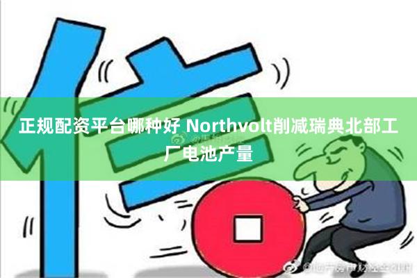 正规配资平台哪种好 Northvolt削减瑞典北部工厂电池产量